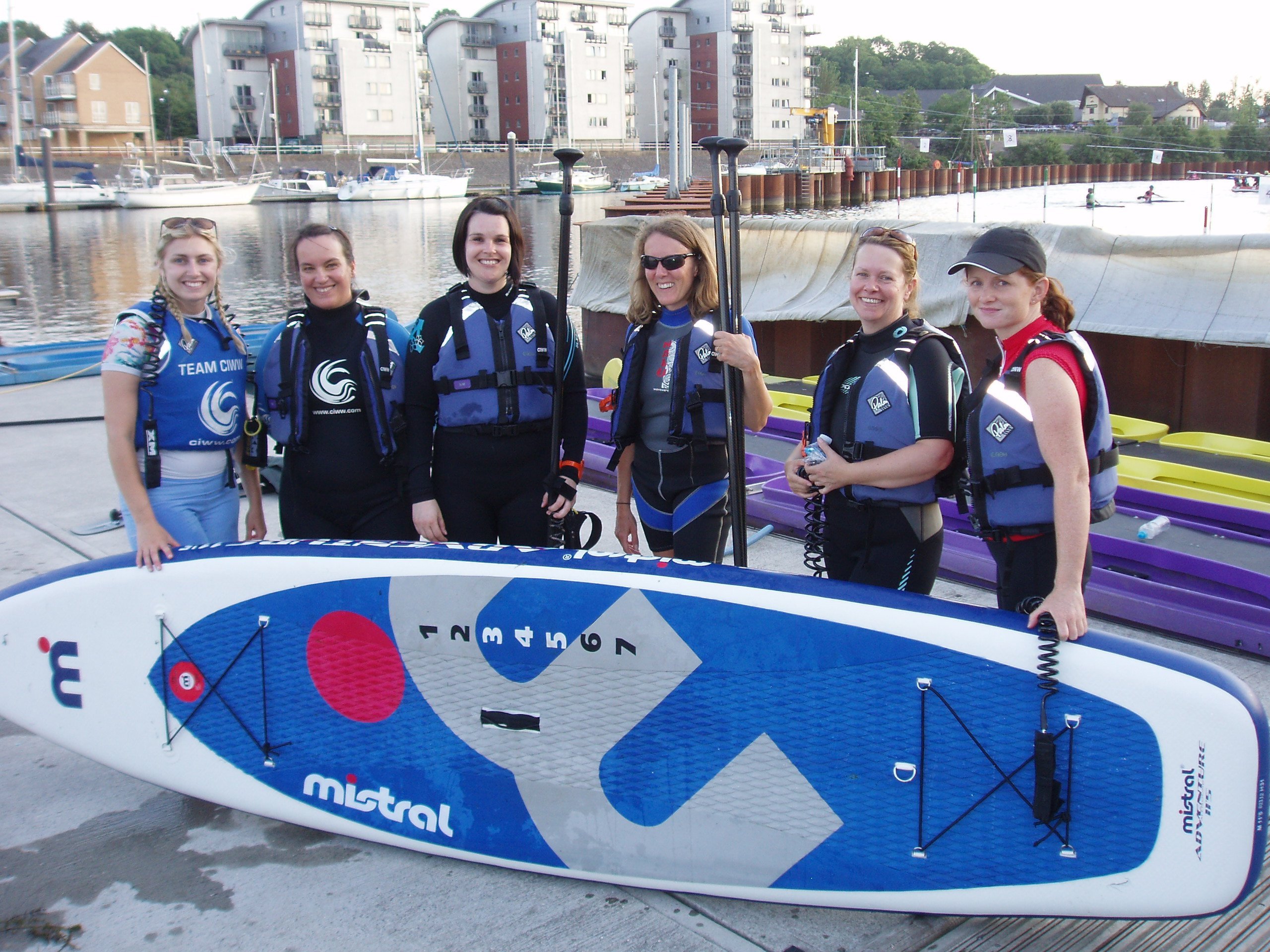 Womens SUP at CIWW Cardiff Wales