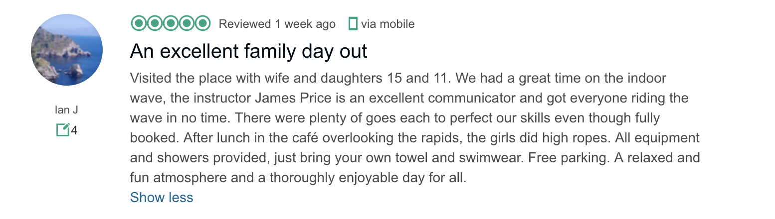 CIWW TripAdvisor review summer 2018